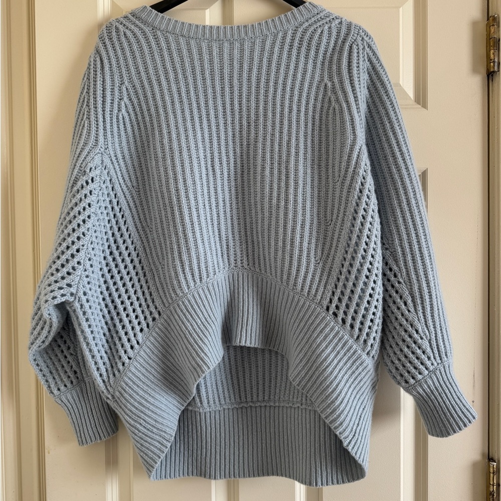 rag & bone Light Blue Textured Sweater